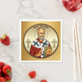 Serviette En Papier Saint Nicholas (En situation)