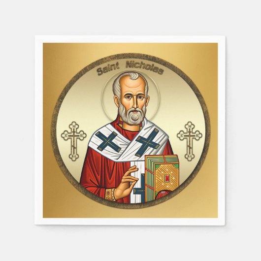 Serviette En Papier Saint Nicholas (Devant)