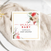 Serviette En Papier Saint Noël Fleurs Baby shower serviettes