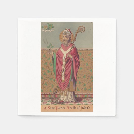 Serviette En Papier Saint Patrick Apôtre d'Irlande (Devant)