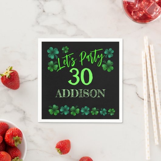 Serviette En Papier Saint Patrick Day Anniversaire Faisons shamrock (En situation)