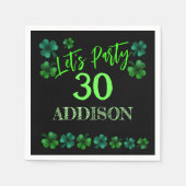 Serviette En Papier Saint Patrick Day Anniversaire Faisons shamrock (Devant)