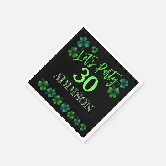 Serviette En Papier Saint Patrick Day Anniversaire Faisons shamrock (Coin)