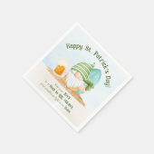 Serviette en papier Saint-Patrick Gnome de plage (Coin)