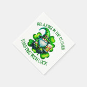 Serviette En Papier Saint Patrick Gnome mignonne avec bière | (Coin)