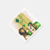 Serviette En Papier Saint Patrick’s Day Bear Gold Birthday Lucky One (Coin)