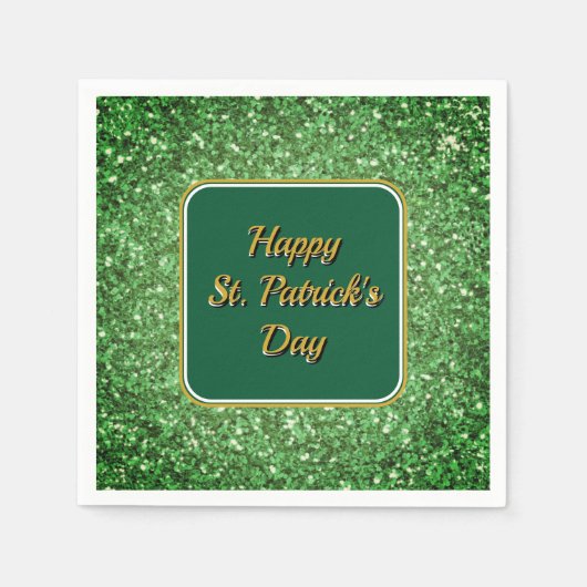 Serviette En Papier Saint Patrick’s day scintillant parties scintillan (Devant)