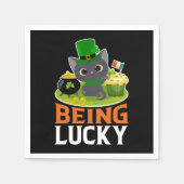 Serviette En Papier Saint Patrick's Day Être chanceux (Devant)