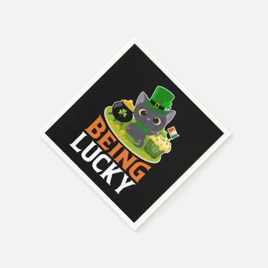 Serviette En Papier Saint Patrick's Day Être chanceux (Coin)
