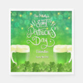 Serviette En Papier Saint Patrick's Day Green Beer Party (Devant)