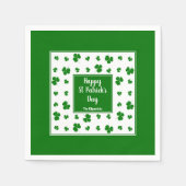 Serviette En Papier Saint Patrick's Day Irlandais Bénédictions Shamroc (Devant)