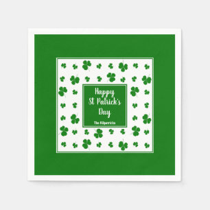 Serviette En Papier Saint Patrick's Day Irlandais Bénédictions Shamroc