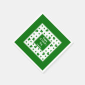 Serviette En Papier Saint Patrick's Day Irlandais Bénédictions Shamroc (Coin)
