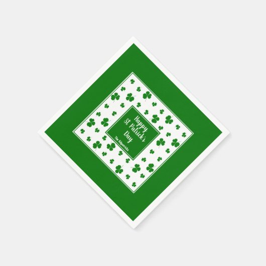 Serviette En Papier Saint Patrick's Day Irlandais Bénédictions Shamroc (Coin)