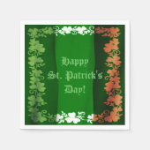 Serviette En Papier Saint Patrick's Day Irlandais Drapeau Shamrock ser (Devant)