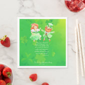 Serviette En Papier Saint Patrick's Day Irlandais Elfes Dancing Jig (En situation)