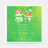 Serviette En Papier Saint Patrick's Day Irlandais Elfes Dancing Jig (Devant)