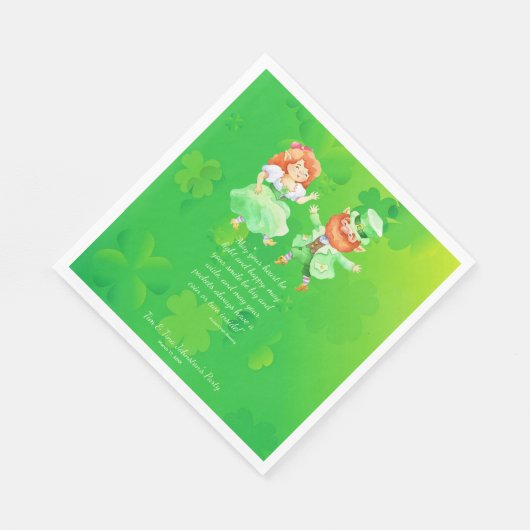 Serviette En Papier Saint Patrick's Day Irlandais Elfes Dancing Jig (Coin)