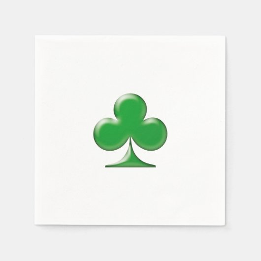 Serviette En Papier Saint Patrick's Day Irlandais Green Clover Shamroc (Devant)