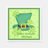 Serviette En Papier Saint Patrick's Day Joyeux Anniversaire Nom person (Devant)