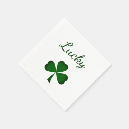 Serviette En Papier Saint Patrick's Day Lucky Green Shamrock (Coin)