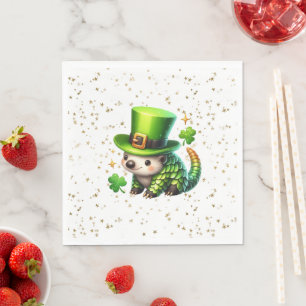 Serviette En Papier Saint Patrick's Day Lucky Hedgehog