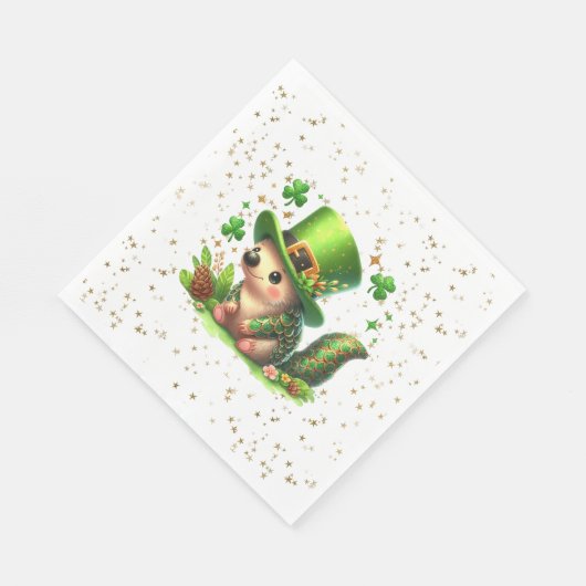 Serviette En Papier Saint Patrick's Day Lucky Hedgehog (Coin)