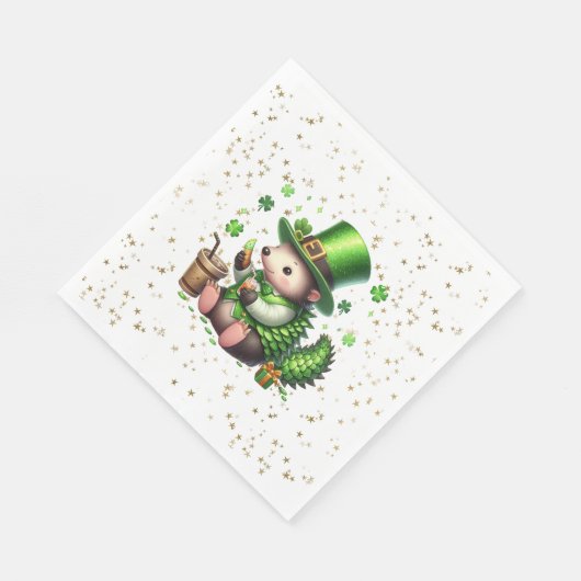 Serviette En Papier Saint Patrick's Day Lucky Hedgehog (Coin)