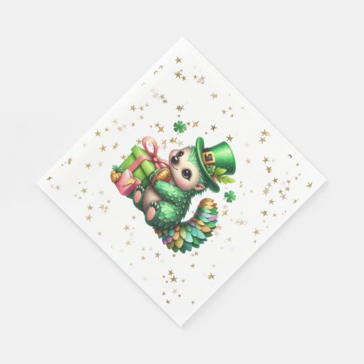 Serviette En Papier Saint Patrick's Day Lucky Hedgehog (Coin)