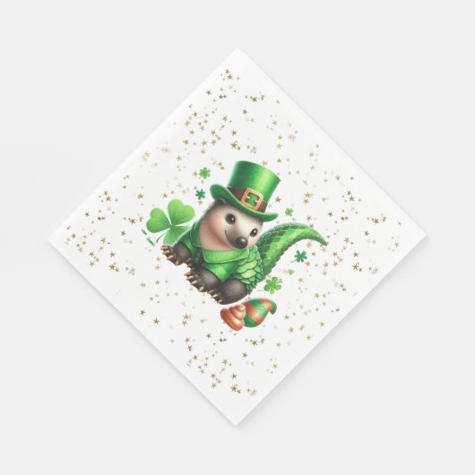 Serviette En Papier Saint Patrick's Day Lucky Hedgehog (Coin)
