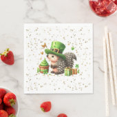 Serviette En Papier Saint Patrick's Day Lucky Hedgehog (En situation)
