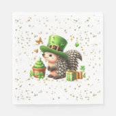 Serviette En Papier Saint Patrick's Day Lucky Hedgehog (Devant)