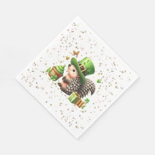 Serviette En Papier Saint Patrick's Day Lucky Hedgehog (Coin)