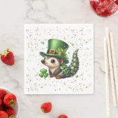 Serviette En Papier Saint Patrick's Day Lucky Hedgehog (En situation)
