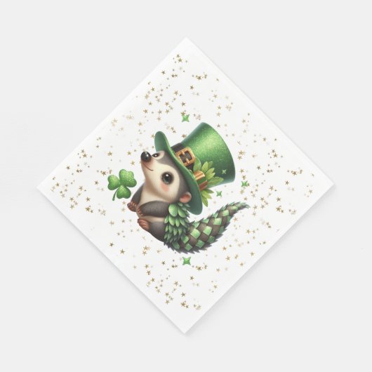 Serviette En Papier Saint Patrick's Day Lucky Hedgehog (Coin)