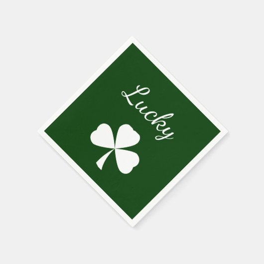 Serviette En Papier Saint Patrick's Day Lucky Shamrock Green (Coin)