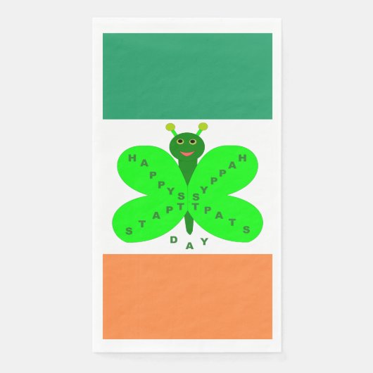 Serviette En Papier Saint Patrick's Day Papier papillon serviettes (Devant)