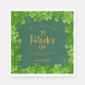 Serviette En Papier Saint Patrick's Day Shamrock Party (Devant)