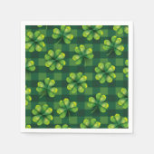 Serviette En Papier Saint Patrick's Day Shamrock Plaid (Devant)