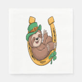 Serviette En Papier Saint Patrick's Day Sloth Horseshoe Lucky (Devant)