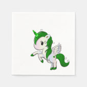 Serviette En Papier Saint Patrick's Day Unicorn Pegasus (Devant)