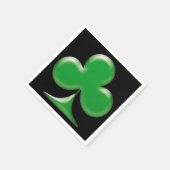 Serviette En Papier Saint Patrick's Day vert noir Shamrock de trèfle (Coin)