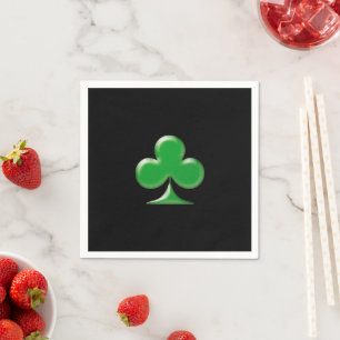 Serviette En Papier Saint Patrick's Day vert noir Shamrock de trèfle