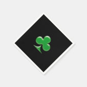 Serviette En Papier Saint Patrick's Day vert noir Shamrock de trèfle (Coin)