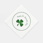 Serviette En Papier Saint Patrick's Day Vert Shamrock Lucky Clover (Coin)