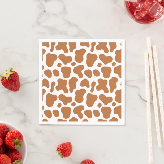 Serviette En Papier Saint Vache Brown Imprimer 1er bébé Anniversaire (En situation)
