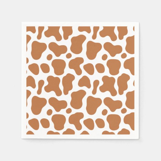 Serviette En Papier Saint Vache Brown Imprimer 1er bébé Anniversaire (Devant)