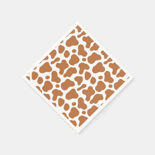 Serviette En Papier Saint Vache Brown Imprimer 1er bébé Anniversaire (Coin)