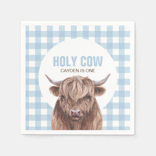 Serviette En Papier Saint Vache Je suis un bleu Plaid Plaques de papie
