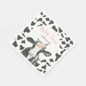 Serviette En Papier Saint Vache Je suis un rose En vichy fleuri Annive (Coin)
